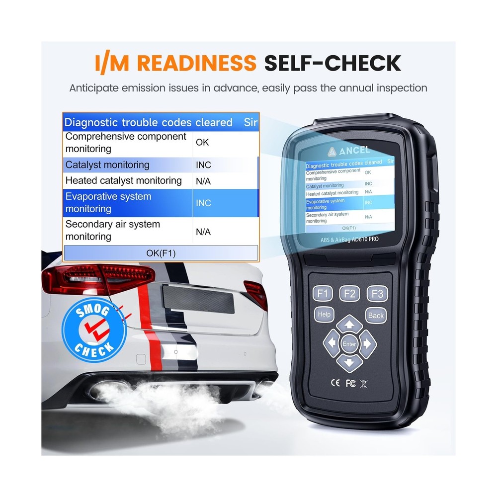 ANCEL AD610 Pro OBD2 Scanner - ABS SRS Code Reader, Check Engin... Fast USA SHIP