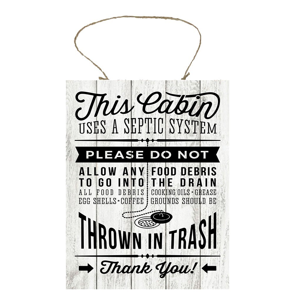 This Cabin Kitchen Septic Rules Handmade Wood Sign