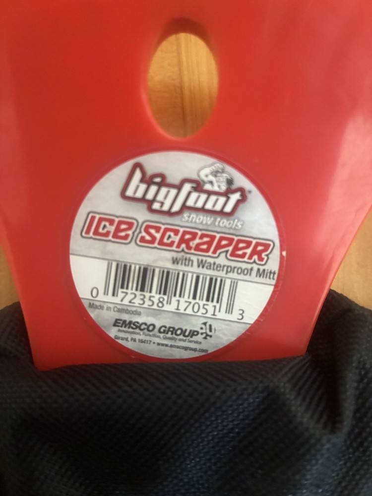 Bigfoot Ice Scraper Snow Removal Tool with Waterproof Mitt for Car Windshield