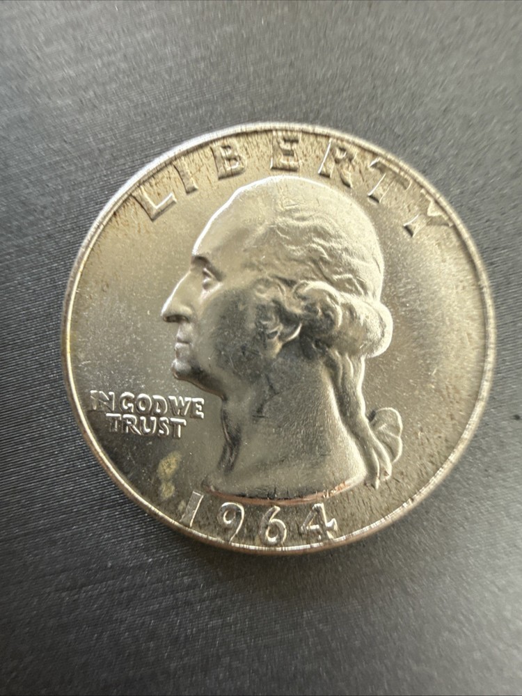 1964 P/1964 D 4 Silver Washington Quarters
