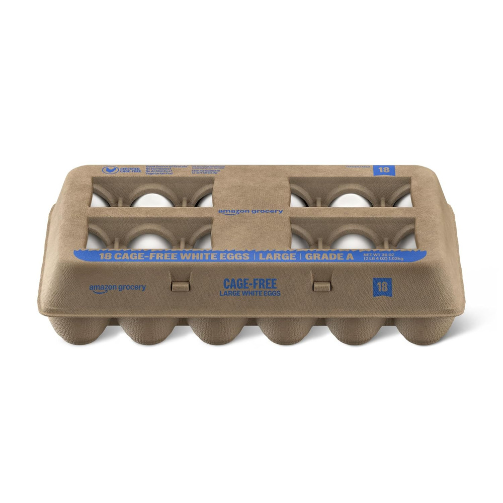 , Cage-Free Large White Eggs, Grade A, 18 Ct