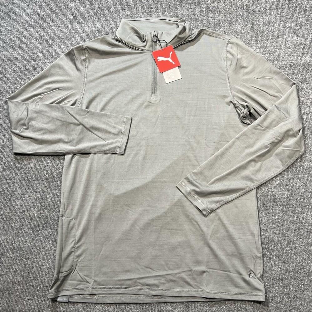 Puma 1/4 Zip Small Gray Cloudspun Pullover