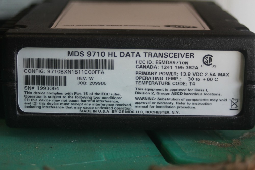 Microwave Data Systems HL Data Transceiver MDS 9710