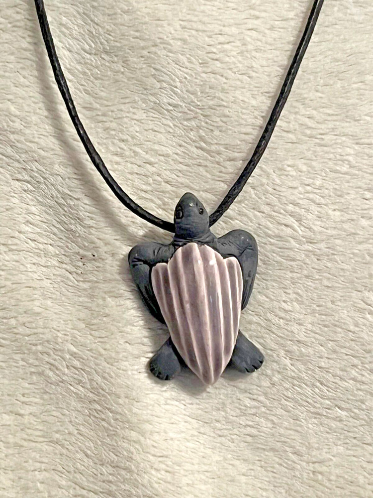 Sea Turtle Tortoise Peruvian Bead/ Charm Necklace