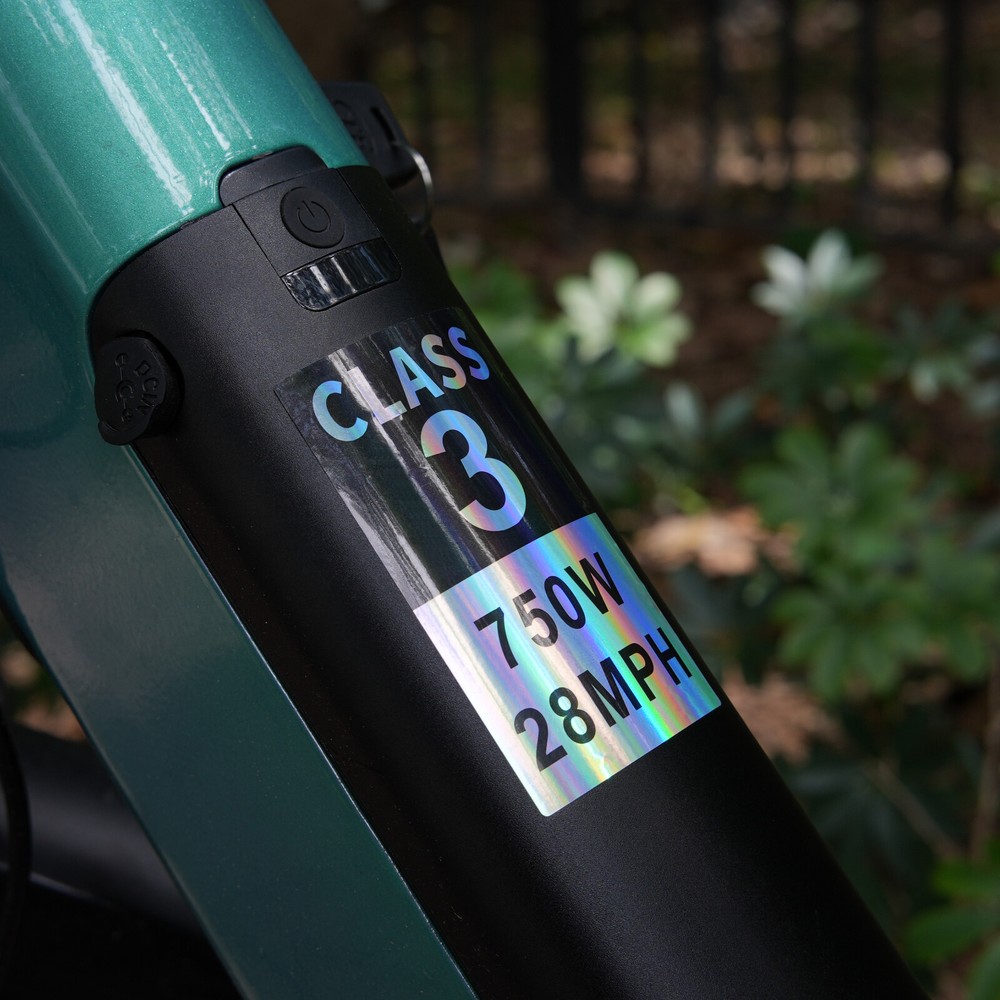 Electric Bicycle Frame (3 Stickers a Pack) E-Bike Class 2 Stickers Decals Sets