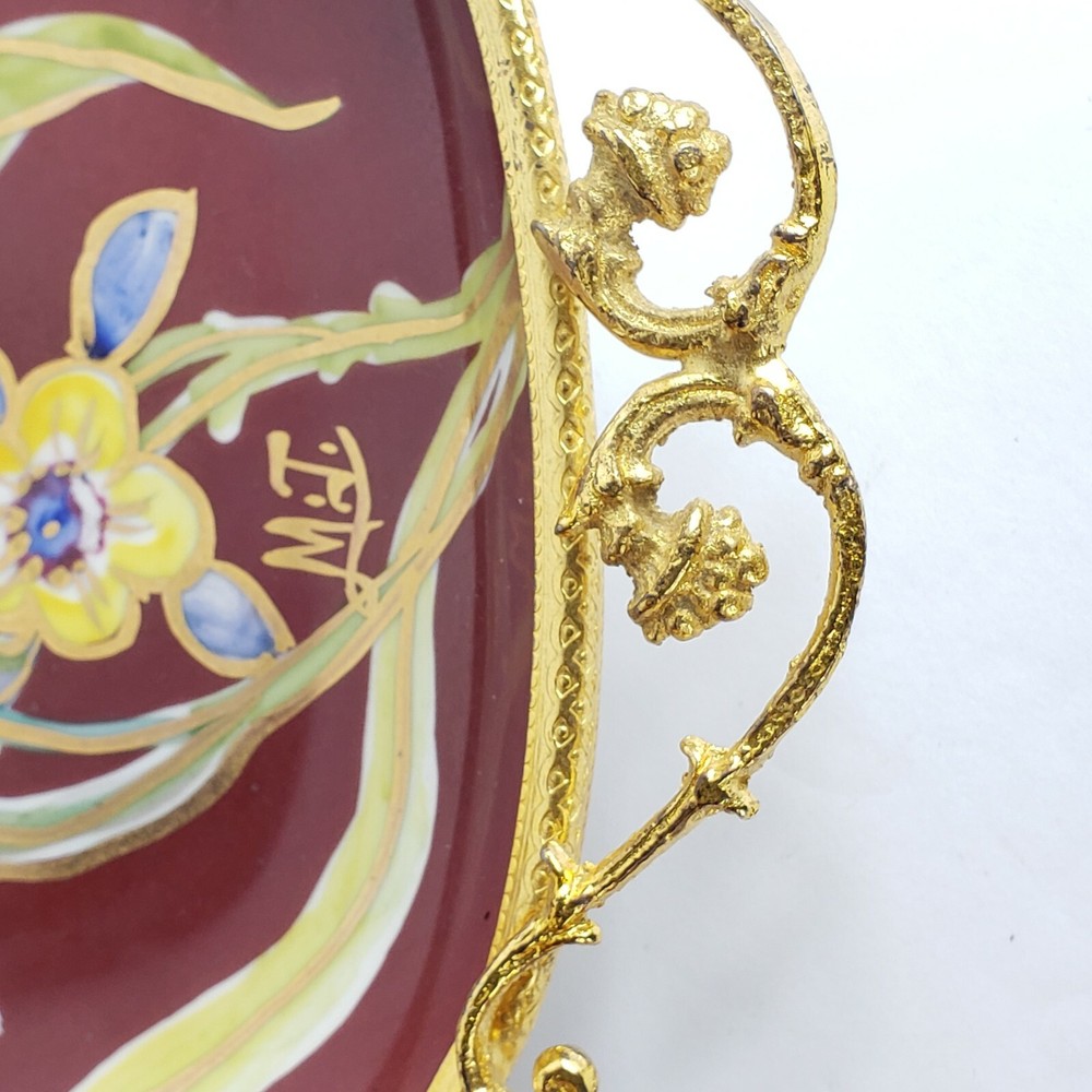 Arzberg Germany Rectangular Serving Platter Hand Painted Gold Trim