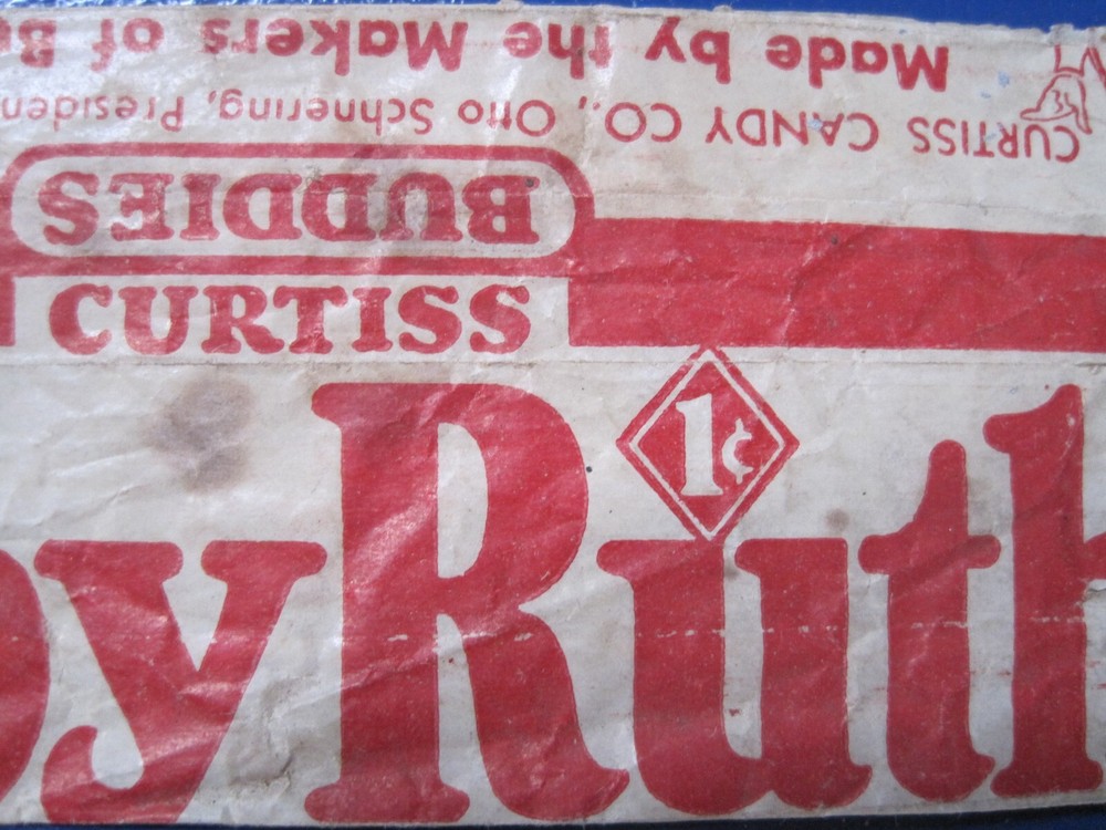 RARE ! Vintage Baby Ruth Candy Bar Wrapper, 1 cent