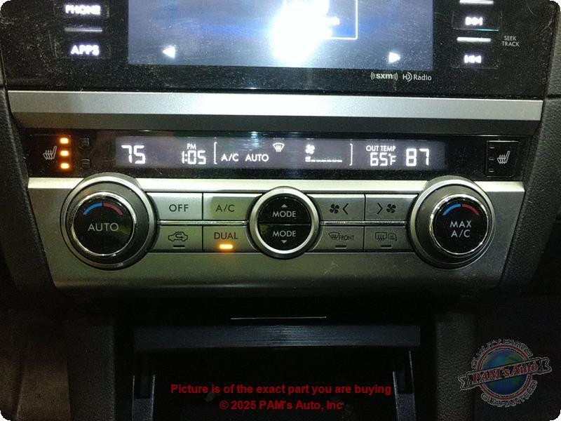 Used A/C Selector Switch fits: 2017 Subaru Legacy automatic temperature control