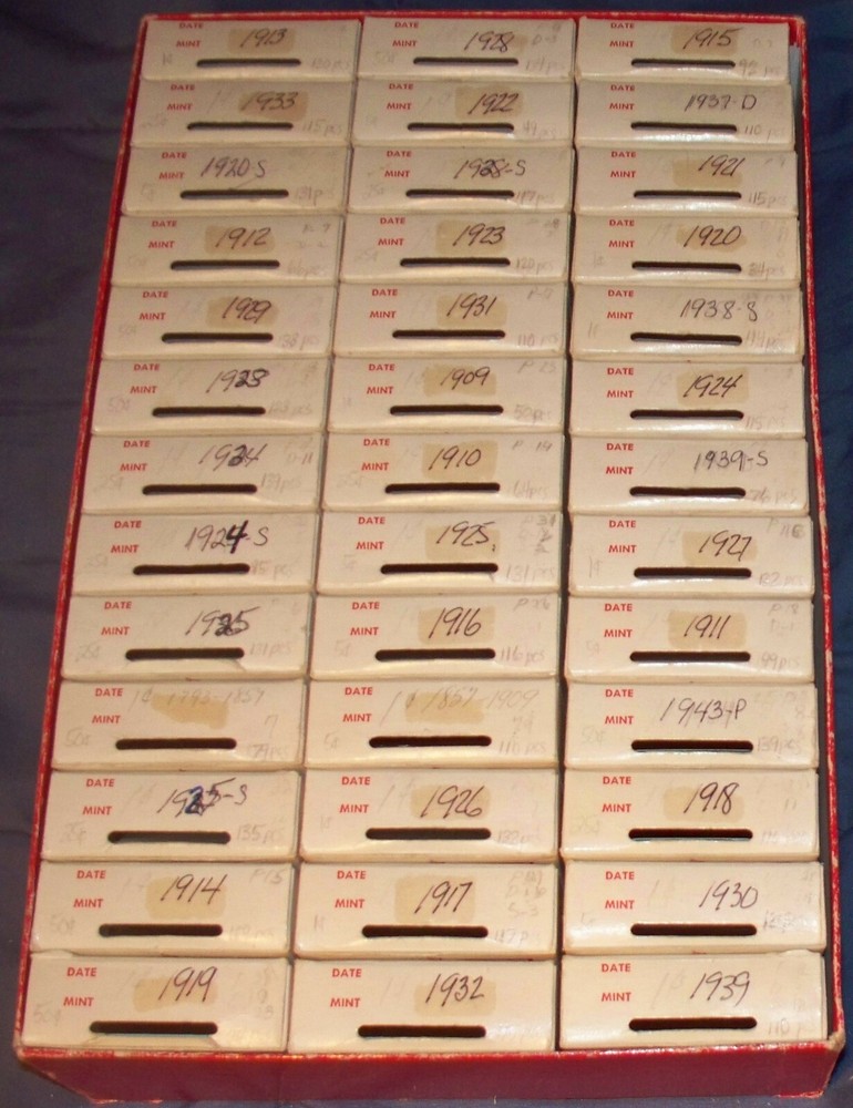 Sort Ur Coins coin file vtg with ALL 39 EMPTY original inner sorting boxes