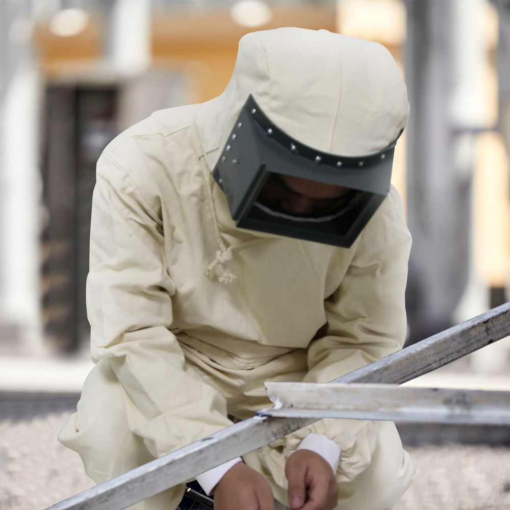 Full Protective Overalls Dustproof Breathable Sand Blasting Suit With Transp Hot