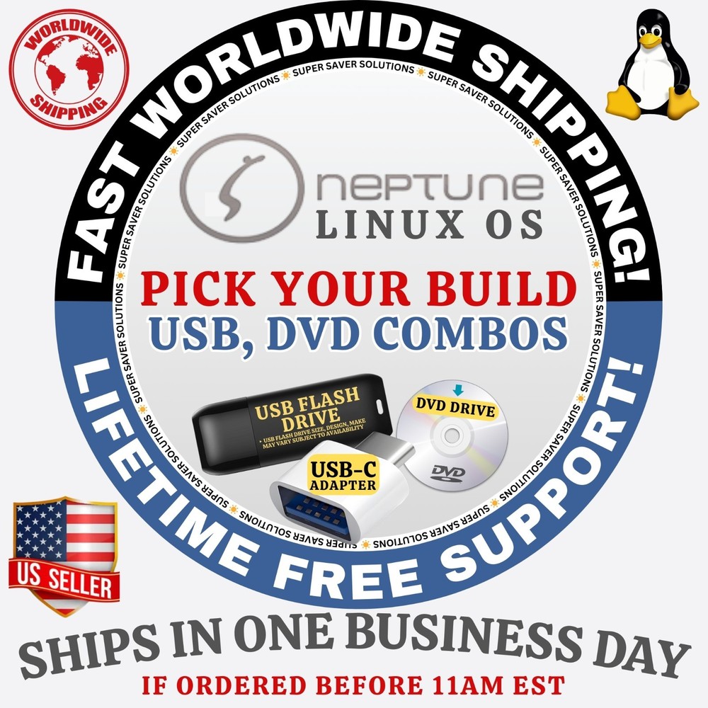 NEPTUNE LINUX OS | LATEST RELEASE / MAJA ISO BUILDS | DVD, USB COMBOS