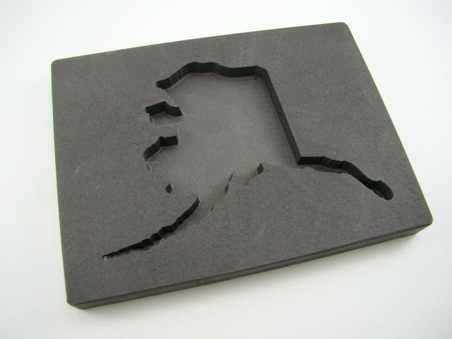 Custom Alaska Gold Bar 10 oz High Density Graphite Mold Silver 5 oz