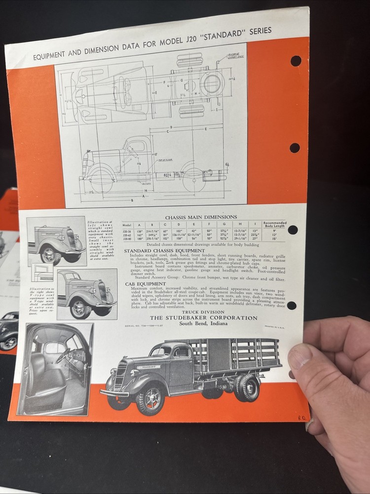 Vintage Studebaker Cab Forward Series Promotional Paperwork