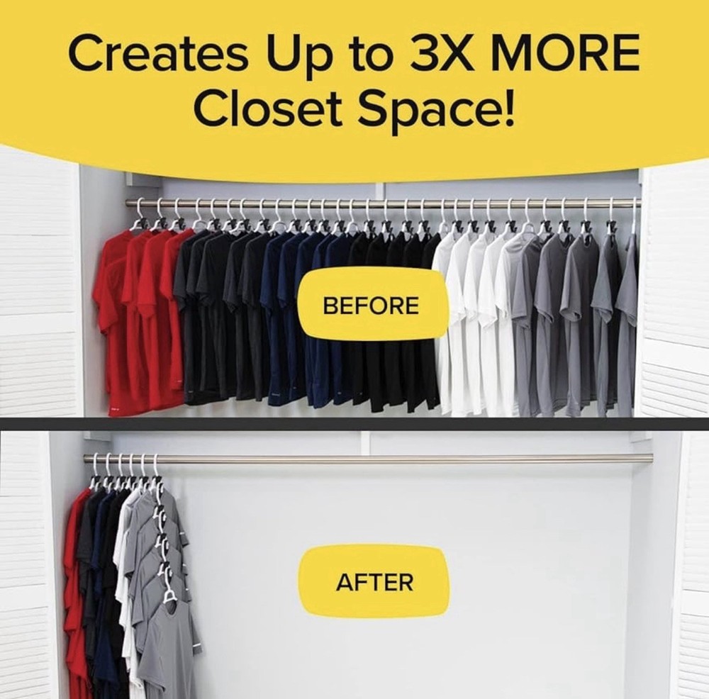 Ruby Space Triangles 18 Value Pack Closet Hanger Organizer As Seen On TV