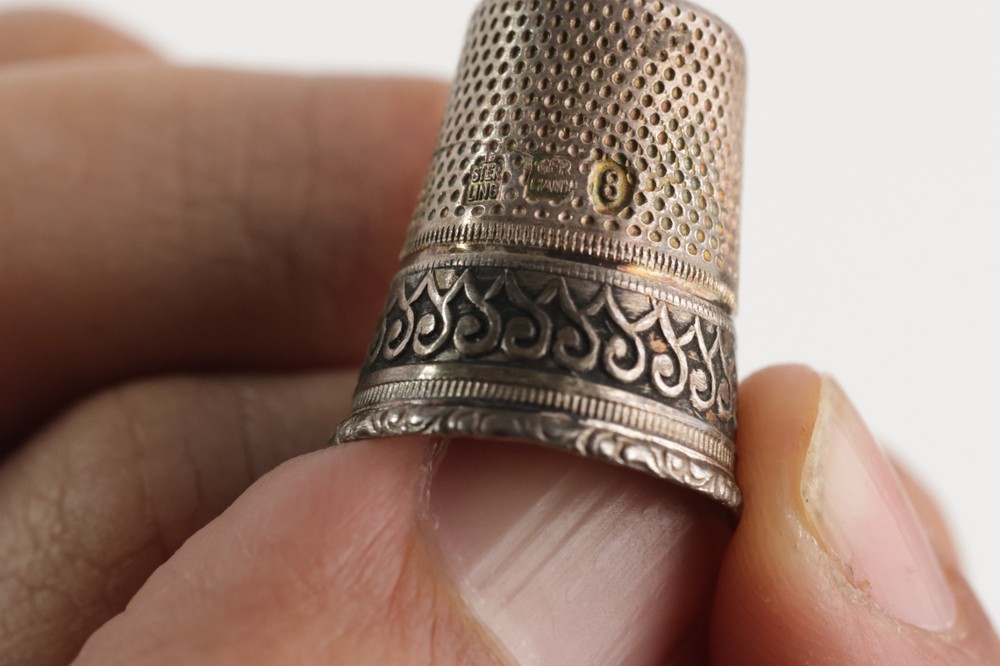 Antique Sterling Silver Thimble Signed Germany 3.57 grams