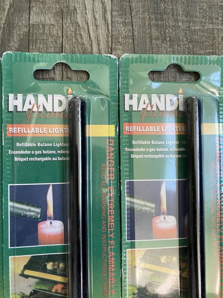 6 pack Handi flame refillable Butane multi-purpose camping BBQ home lighter