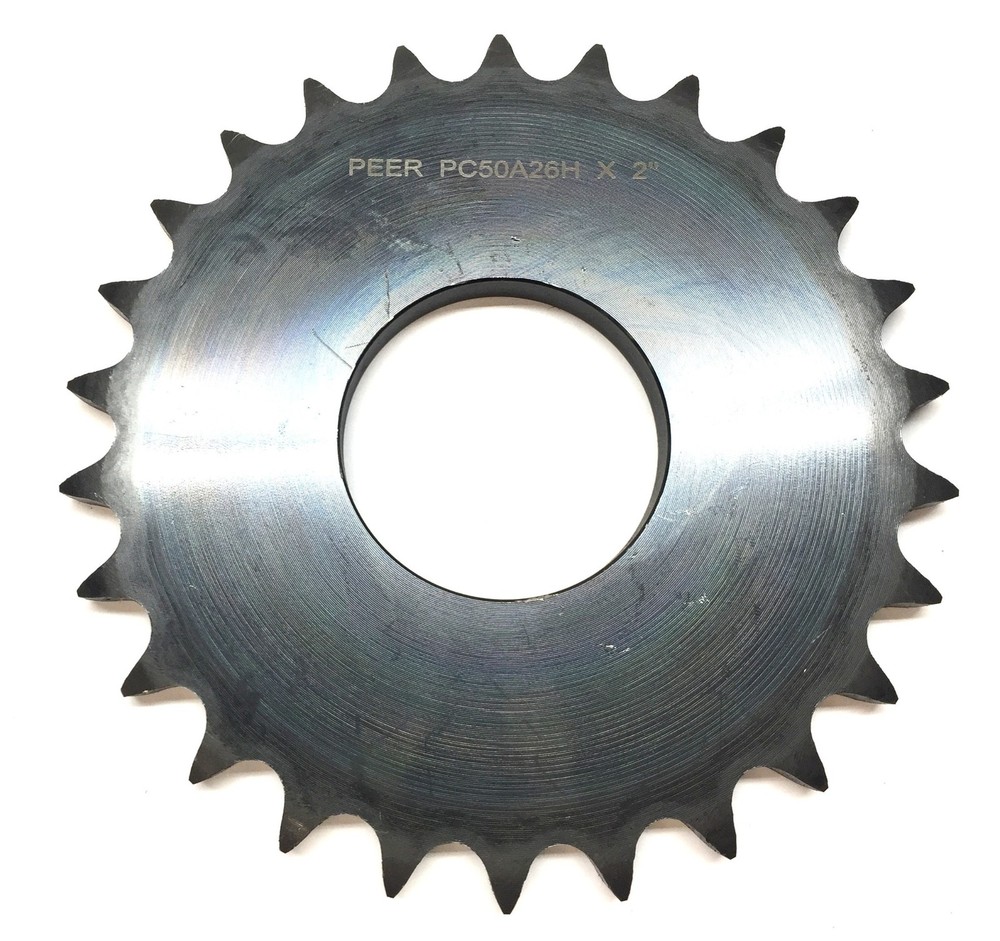 Peer Roller Chain Type-A Sprocket PC50A26H X 2" Bore NOS