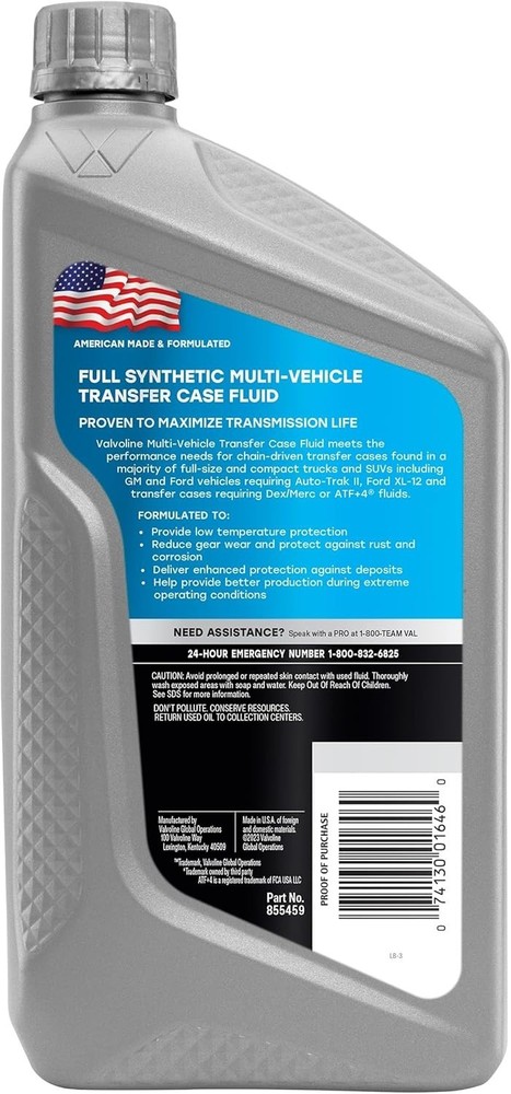 Multi-Vehicle TCF Conventional Transfer Case Fluid 1 QT