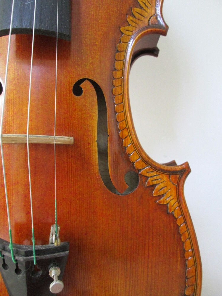 4/4 Violin Stradivarius Tiger Flame Maple Master Hand Carve Pattern 7#
