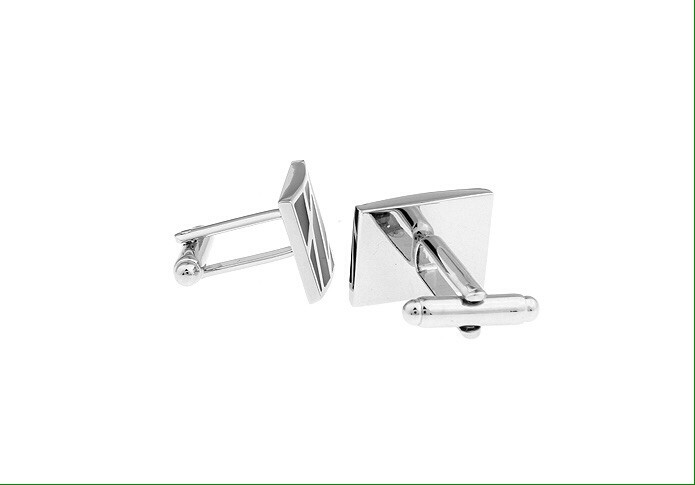 Black & Silver Lines Cufflinks