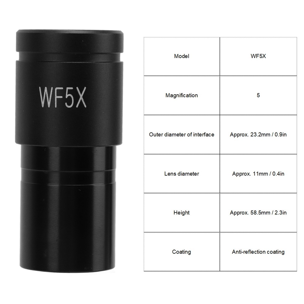 WF5X Microscope Eyepiece General Purpose High Definition Biological Type Wide