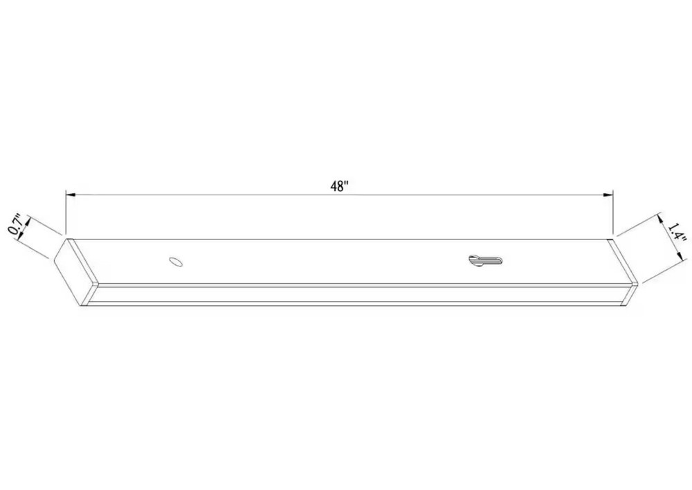 Hampton Bay 4ft-2400-Watt White Linear Track Lighting Rail Section 1004 612 998