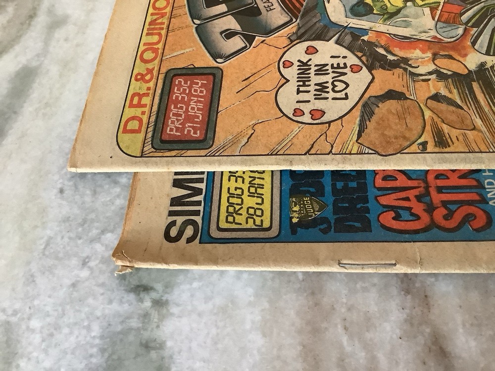 2000 A.D. Featuring Judge UK Comic Magazine Program 352 & 353 1984