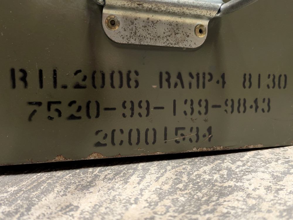 British Army Small Lockable Field Chest Document Transport Storage Case Tool Box