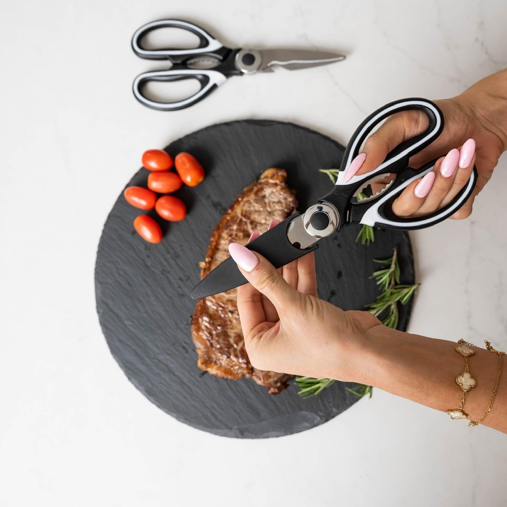 Heavy Duty Kitchen Shears With Sharpener - Lifetime Replacement Warranty* - M...