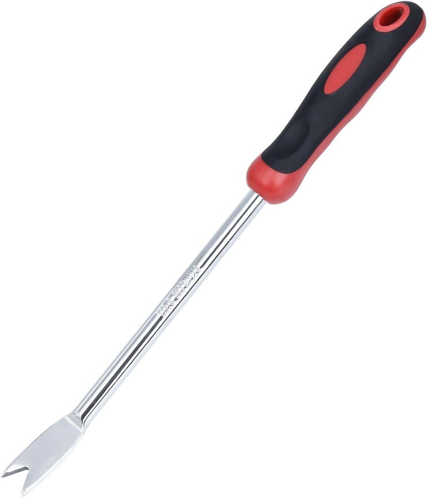 Weed Puller Tool, Dandelion Weeder Puller Tool with Soft Handle, Two-Pronged For