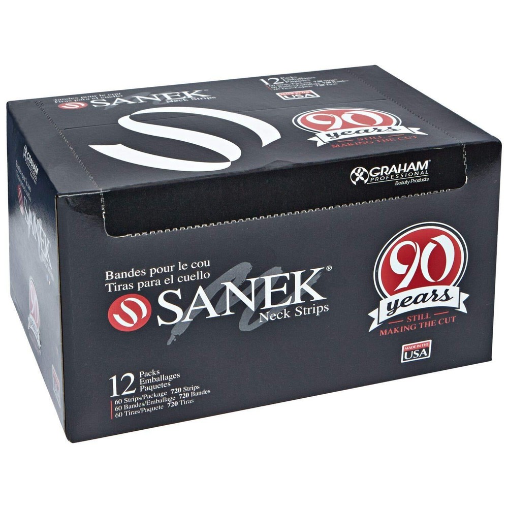 Sanek Display Neck Strips, 60 Count, Pack of 12
