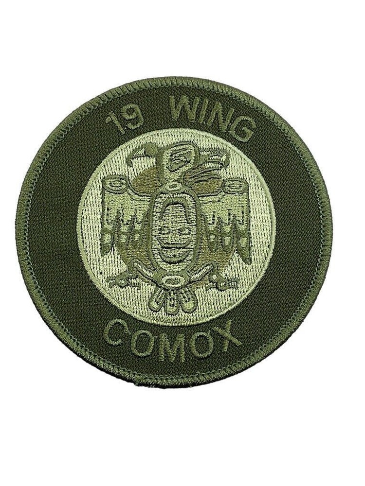Canadian Forces RCAF 19 Wing Comox OD Green Crest Patch