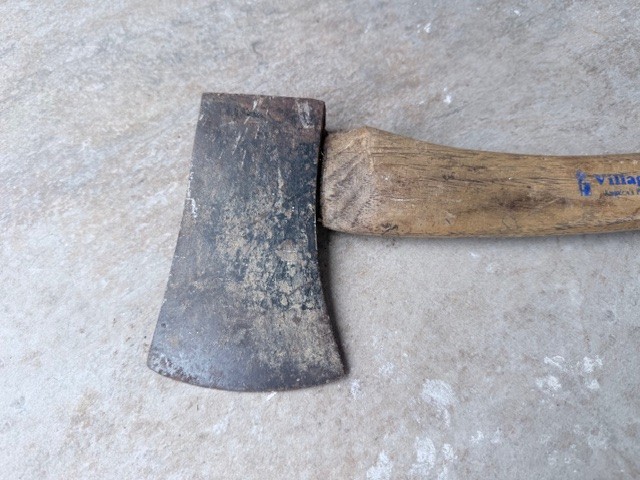 1.71 LBS Vintage Village Blacksmith Hatchet Axe, Original Handle, Rustic Tool