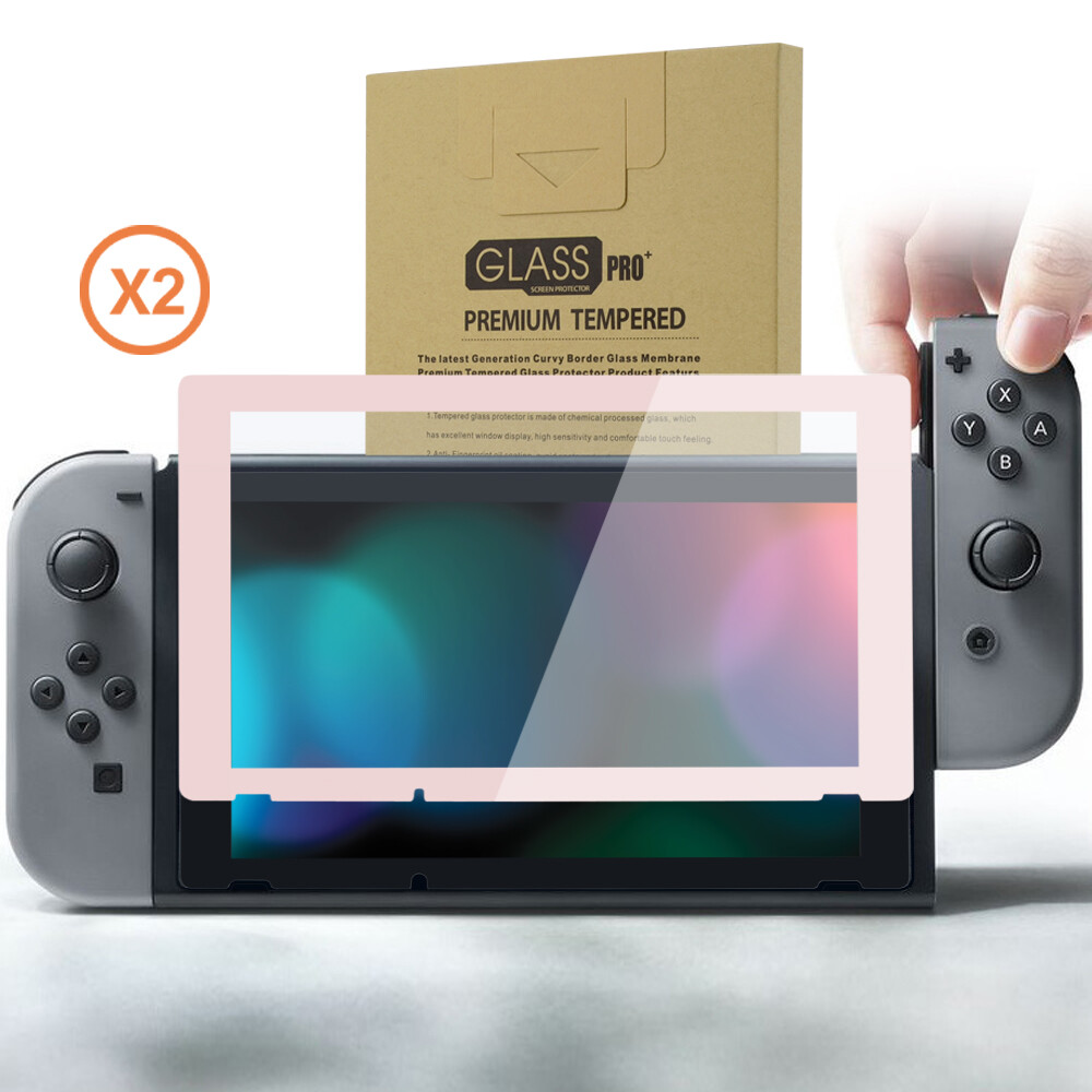 For Nintendo Switch HD Clear Premium Tempered Glass Screen Protector - 2 Pack
