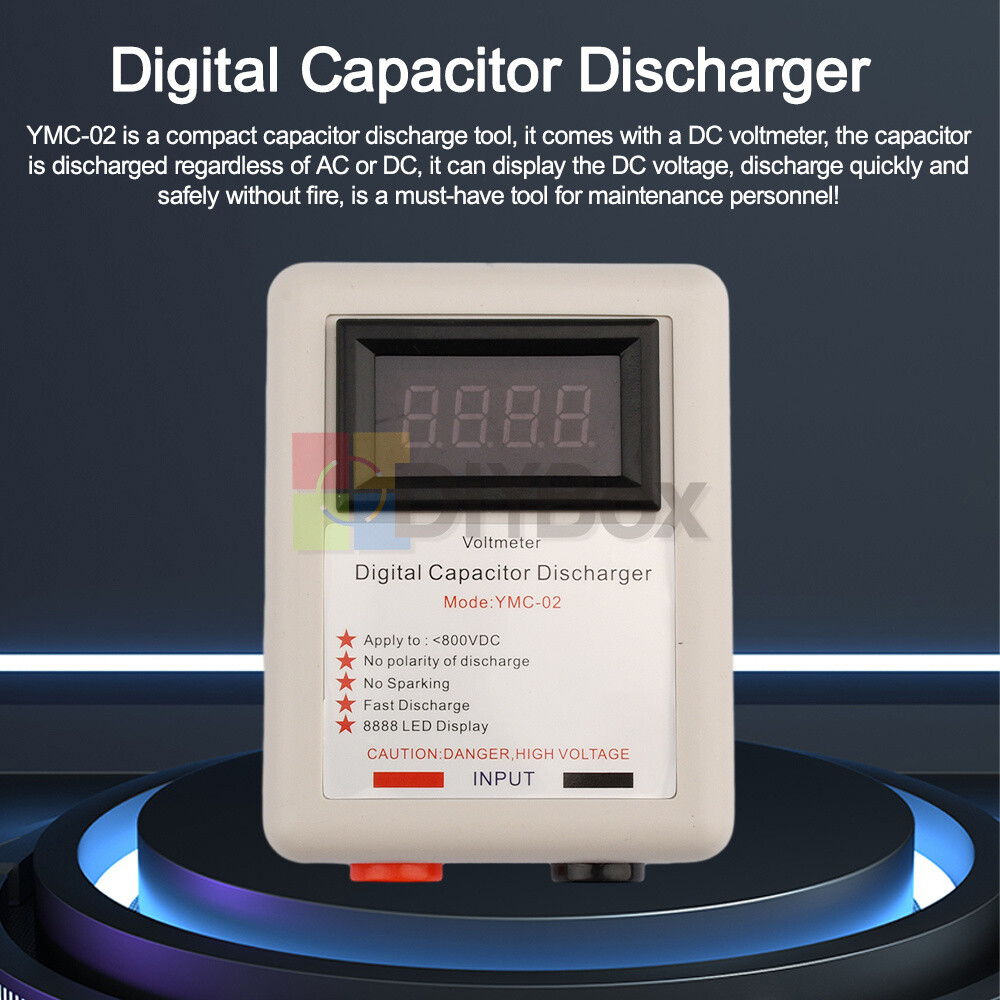 Digital Capacitor Discharge Pen Discharging Tool with Voltmeter without Sparking