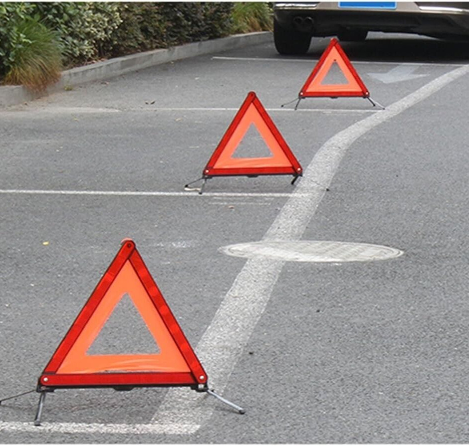 Triangle Emergency Warning Triangle Roadside Safety Triangle Kits Set of 3 NEW