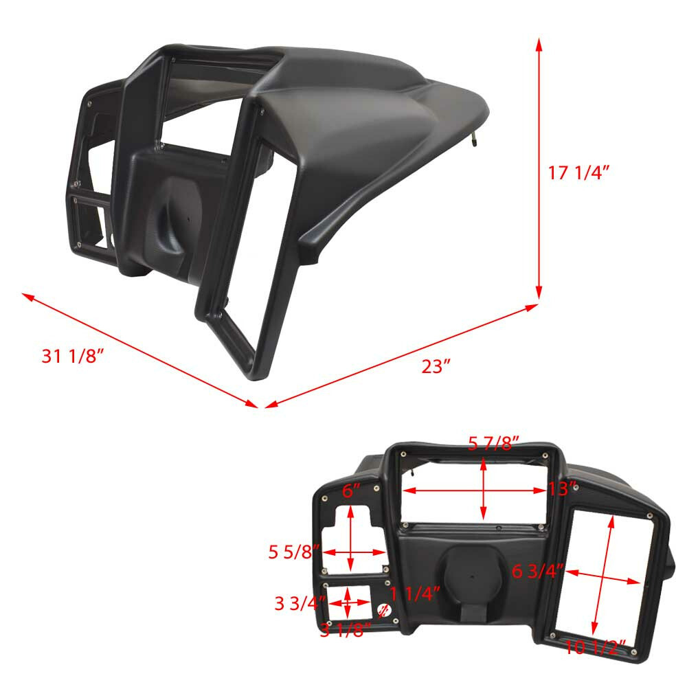 Supra Boat Blank Dash Panel 119257 | Console Shroud Black Vinyl