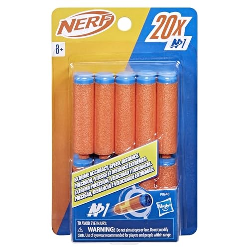 Nerf N Series N1 Darts, Includes 20 Refill Compatible Small, Orange