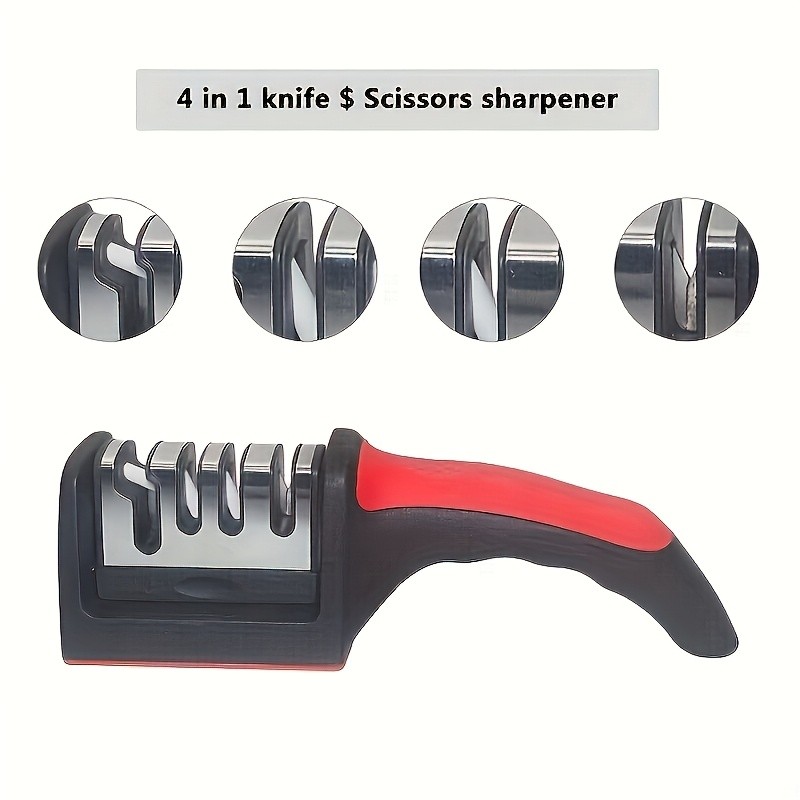 4-Stage Professional Manual Knife Sharpener Kitchen Tungsten Ceramic