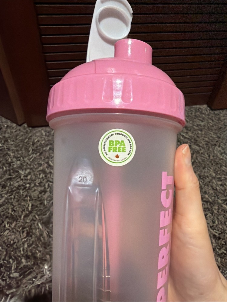 NEW Perfect Shaker Pink Clear Workout Bottle