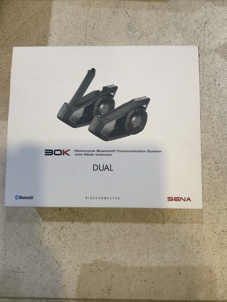 SENA 30K Dual Motorcycle Bluetooth Communication With Mesh Intercom New