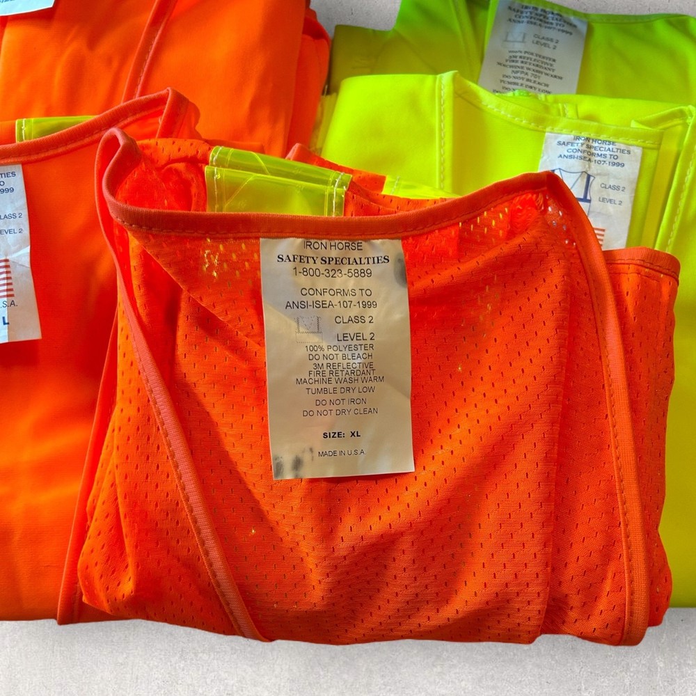 Lot of 5 Construction Vests