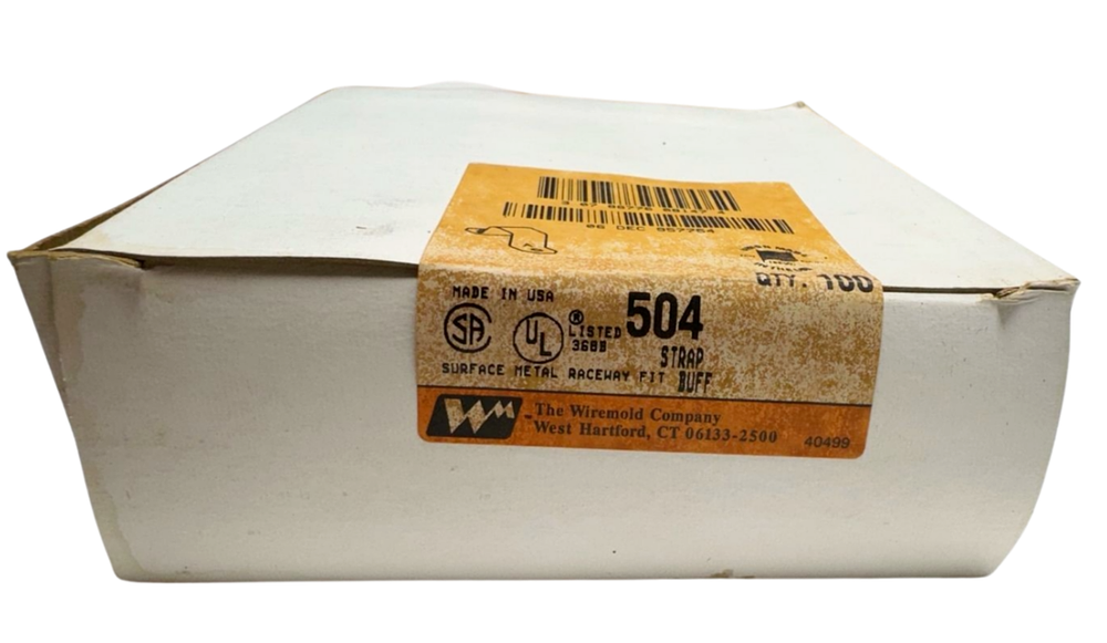 (Box of 100) Wiremold 504 Surface Metal Raceway Fitting Strap Buff