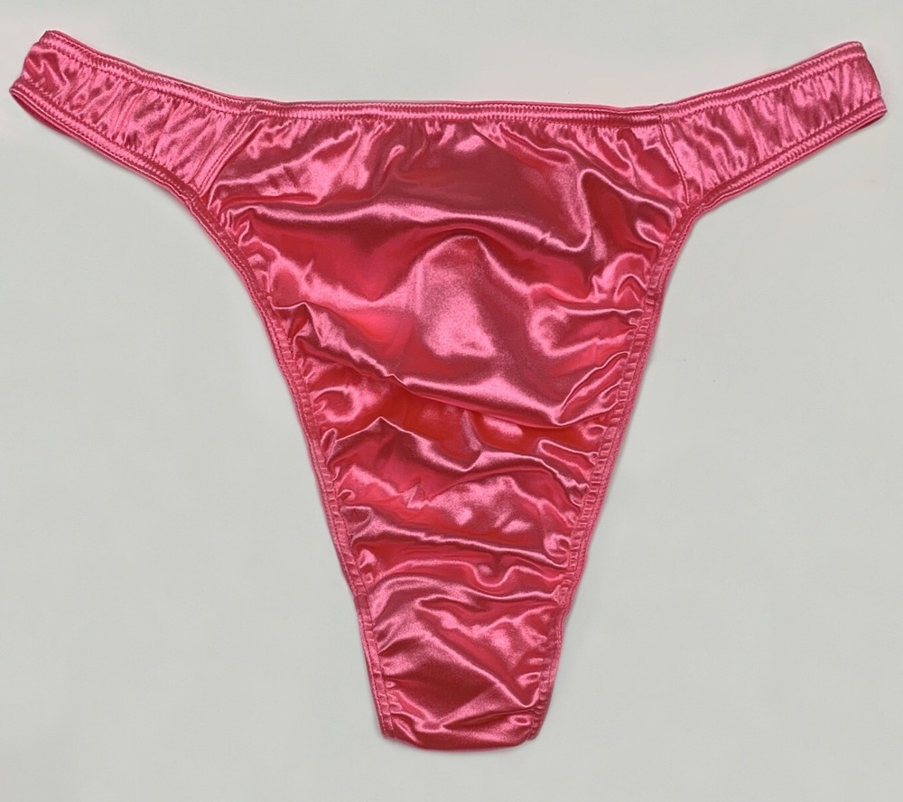 Second Skin Satin Thong Hot Pink XL
