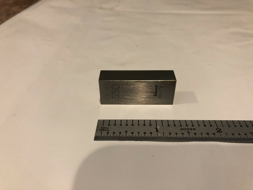 .550" Starrett Rectangular Steel Gage Gauge Block.