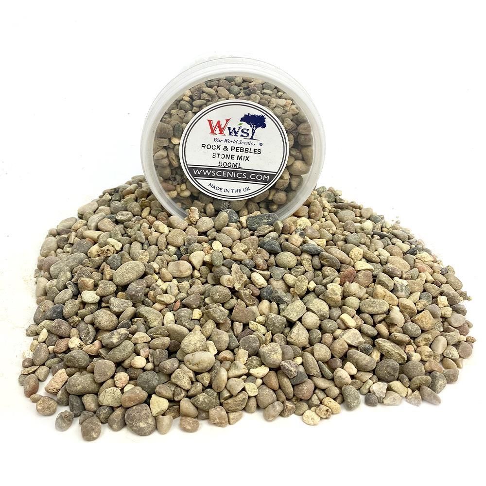 Rock & Pebble Stone Mix | Wargame Scenery & Basing Material