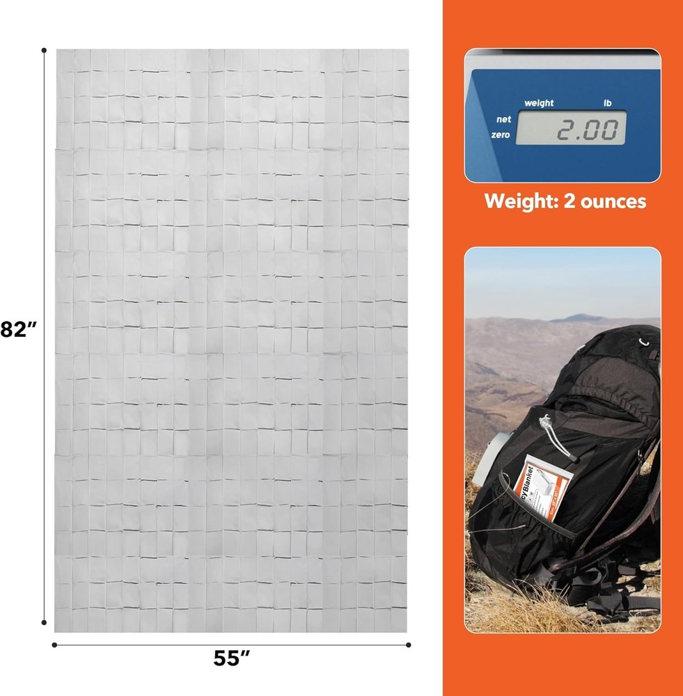 Space Blankets 6pk, Mylar Emergency Thermal