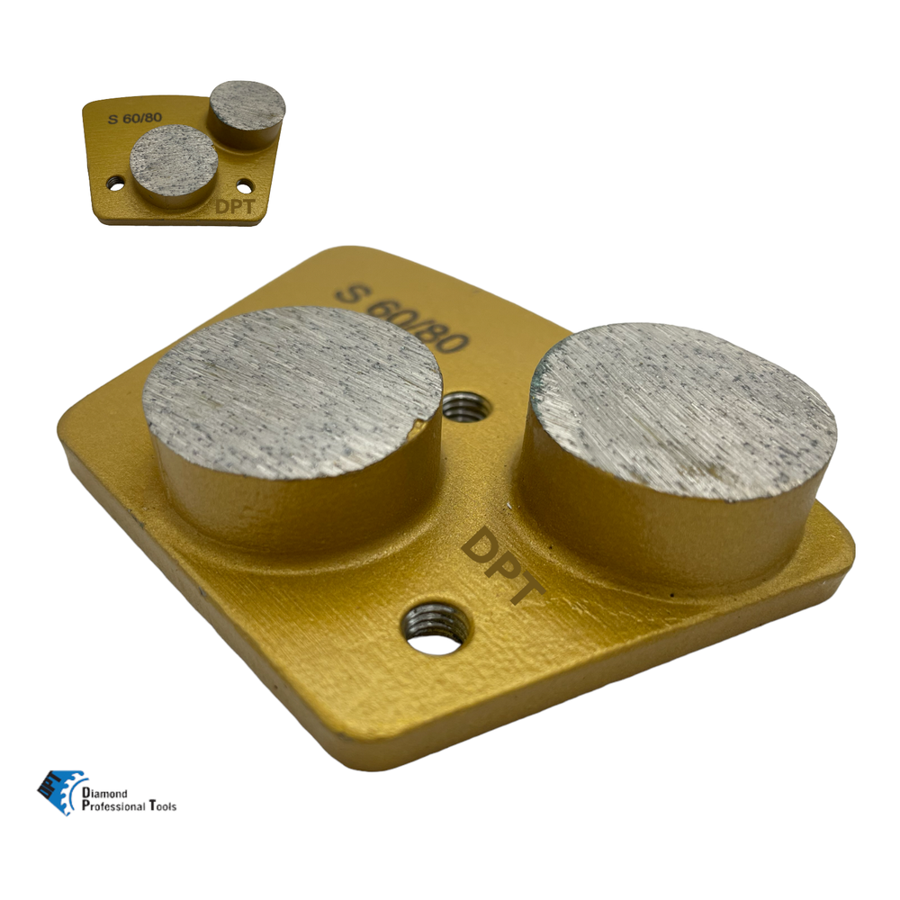 9 Pack Trapezoidal Grinding Discs for Concrete Floor Grinders Soft Bond 60 Grit