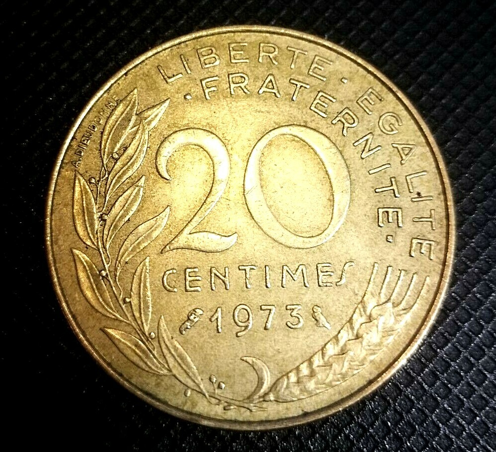 FRANCE 20 Centimes 1973 condition as pictured