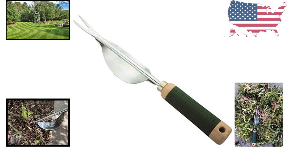 Rust-Proof Stainless Steel Weeder for Deep Root Removal -